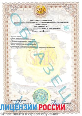 Образец сертификата соответствия (приложение) Шумерля Сертификат ISO 14001